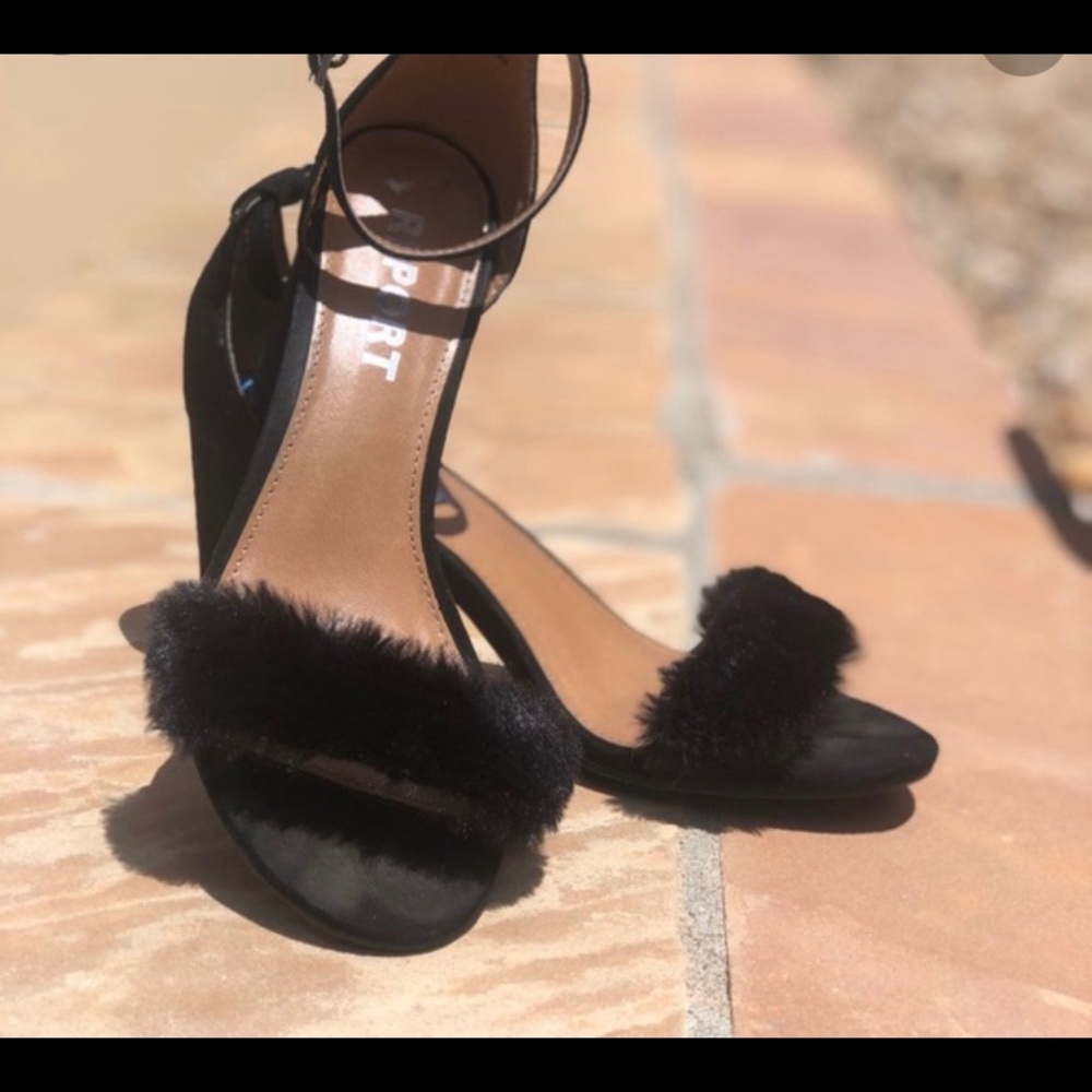 Report Fuzzy Block Heel Sandal - image 1